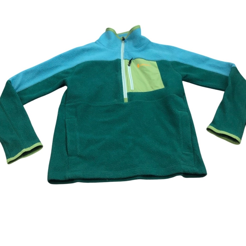 Cotopaxi Abrazo Half-Zip Fleece Womens xs Blue Green Colorblock Half Zip Jacket